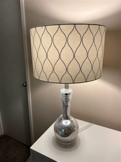 Providence Silver Glass Table Lamp 20