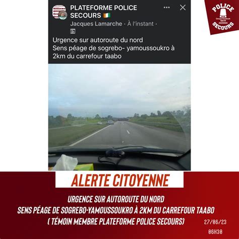 Police Secours on Twitter Accident Voie obstruée Services