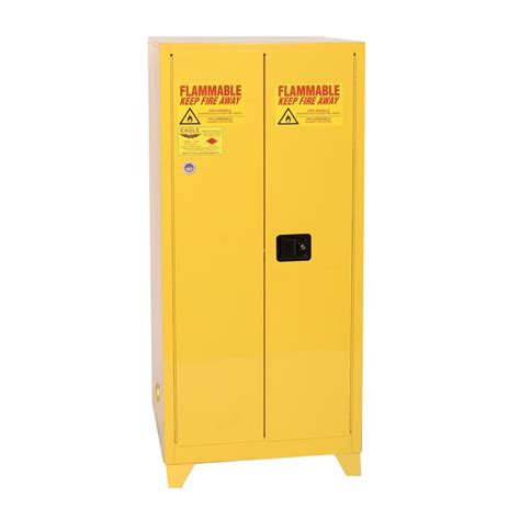 Eagle Flammable Cabinet, 60 Gallon Tower with 2 Doors, Manual Close ...