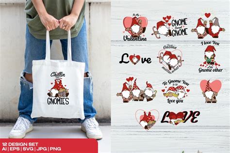 Valentine Gnomes SVG Bundles