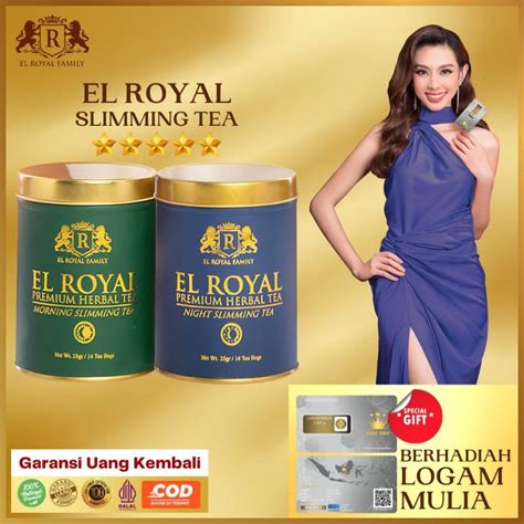 Jual El Royal Premium Tea Teh Pelangsing Siang Malam 1 Paket