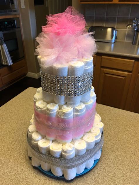 Pink Tower Diaper Cake Pink Diaper