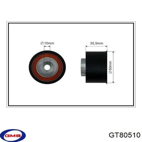 GT80510 GMB Rodillo Intermedio De Correa Dentada