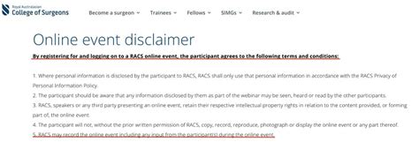 Meeting Recording Disclaimers Privacy Policies