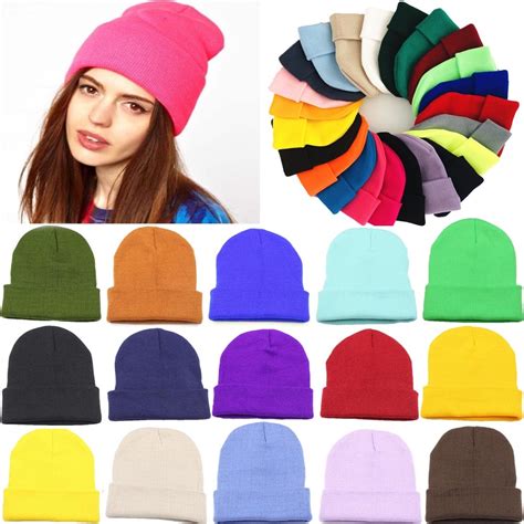 Nice Men Women Knitted Hat Beanie Skullcap Sailor Cap Cuff Brimless