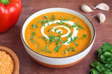 Easy Red Pepper And Lentil Soup The Pesky Vegan