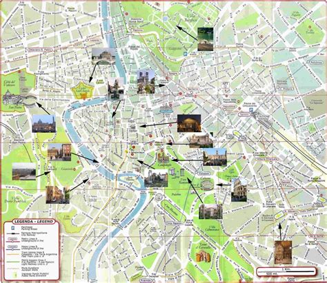 Map Central Rome Tourist Attractions - Best Tourist Places in the World