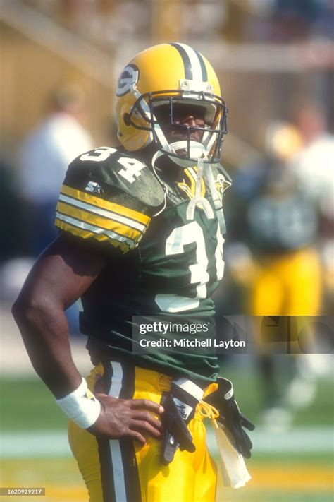 Edgar Bennett of the Green Bay Packers looks on before a NFL football ...