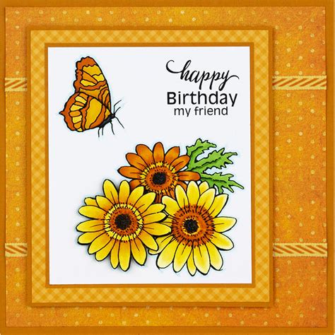 Stampendous Daisy Birthday Cling Rubber Stamp Set