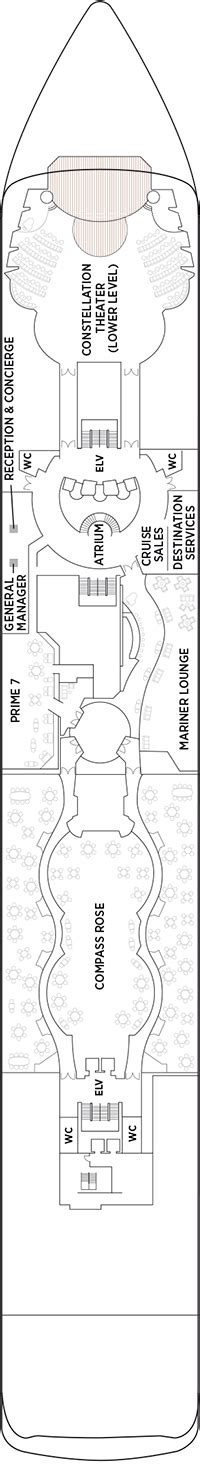 Seven Seas Mariner Deck plan & cabin plan