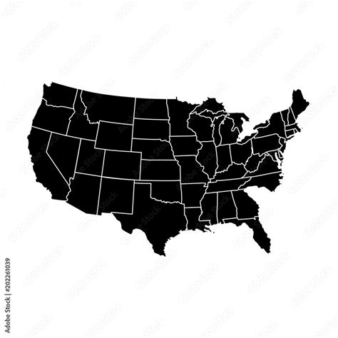 Political map of USA Stock Vector | Adobe Stock