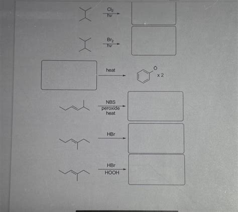 Solved 7 Complete The Following Reaction Schemes By Adding Chegg