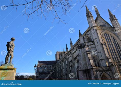 Winchester Reino Unido De Febrero De Vista Exterior De La