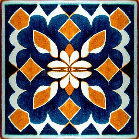 Mexican Talavera Tile Seamless Pattern Stock Illustration