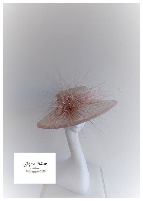 Nude Pink Hatinator Wedding Hat Mother Of The Bride Etsy