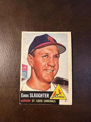 Topps Baseball Card Enos Slaughter Exmt Ebay