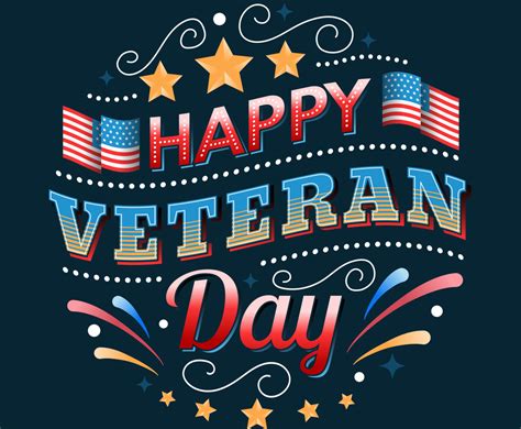 Veteran Day Celebration Typography