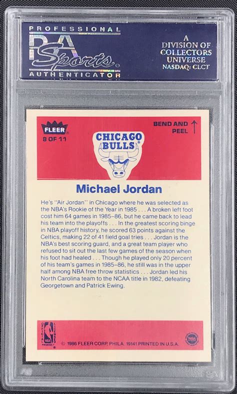 Lot Detail Fleer Michael Jordan Rookie Sticker Psa Graded