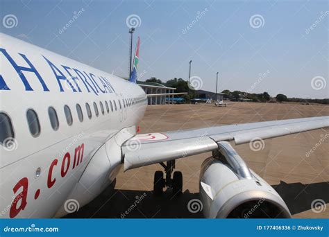 South African Airways Plane On Tarmac At Harry Mwanga Nkumbula