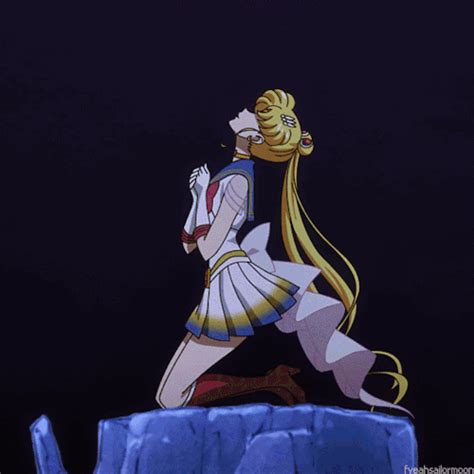 An Animated Image Of A Woman With Long Blonde Hair Sitting On Top Of A