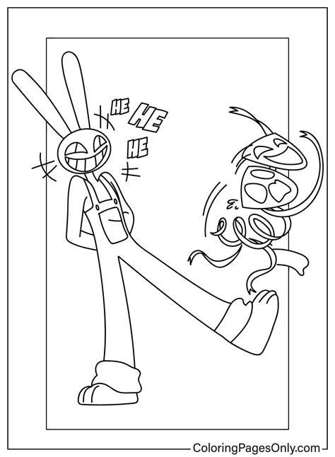 Jax And Gangle Coloring Page Free Printable Coloring Pages