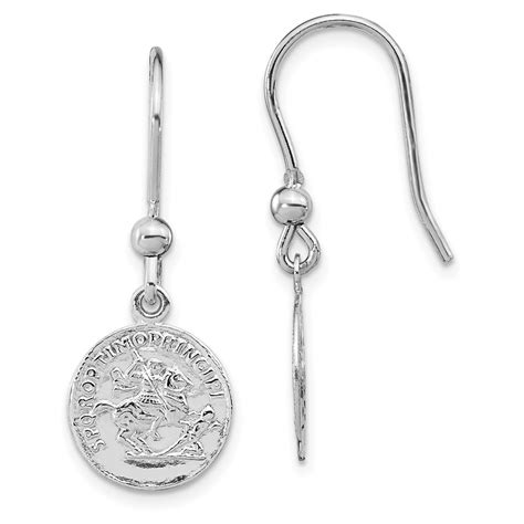 Buy Sterling Silver Rp Roman Coin Dangle Earrings 30 5 Mm Apmex