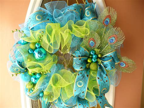 Peacock Wreath Summer Deco Mesh Wreaths Diy Wreath Wreath Crafts