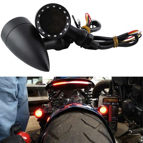 Pcs Motorcycle Led Bullet Brake Running Turn Signal Tail Light For