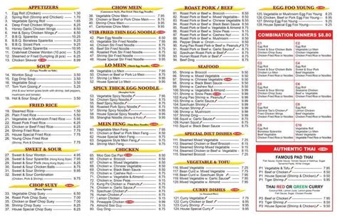 Menu at Five Star Chinese Restaurant, Cobourg