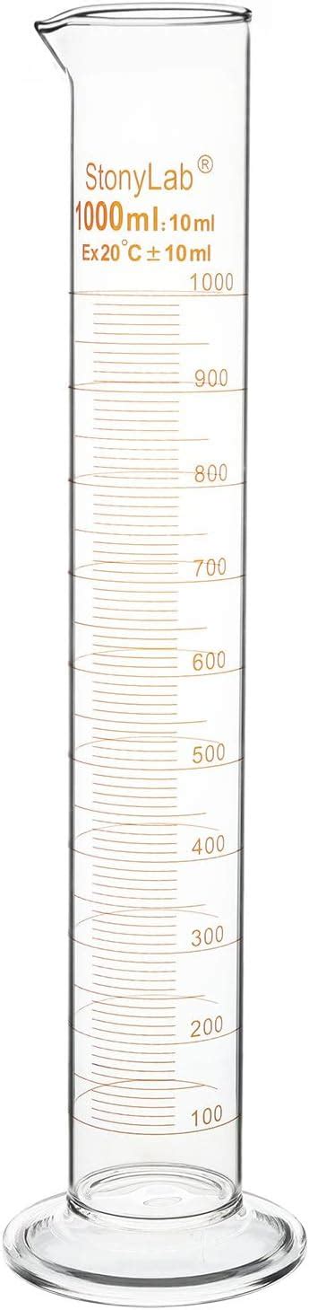 Stonylab Pack Graduated Cylinder Borosilicate Glass Ml Heavy