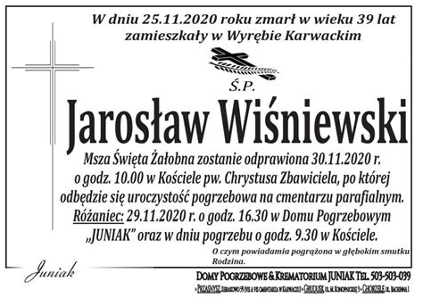 Jaros Aw Wi Niewski Lat Infoprzasnysz