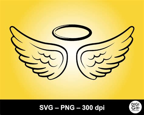 Angel Wings And Halo Svg Angel Wings Svg Halo Svg Loss Memorial