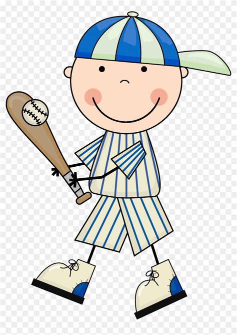 Baseball Borders Clipart Kid - Baseball Stick Figure Clip Art, HD Png ...