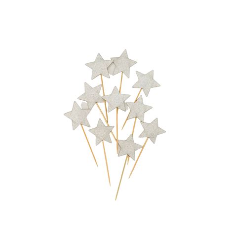 SILVER STARS FOOD PARTY PICKS GREAT FOR NEW YEAR'S EVE, SPACE THEME ...