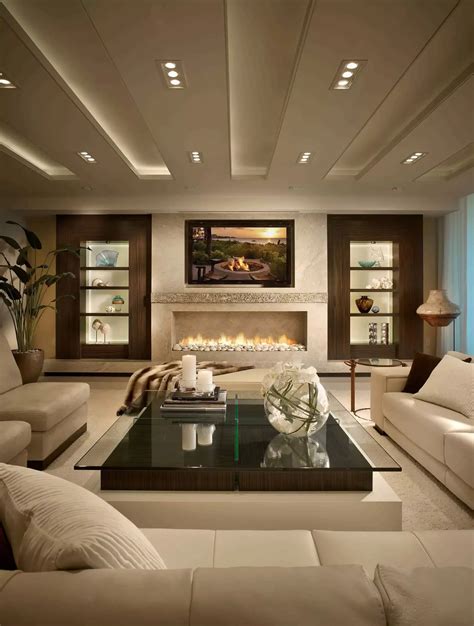 Modern Living Rooms With Fireplace And Tv Together Decor Snob