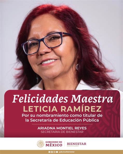 Bienestar On Twitter Rt A Montielr Felicidades A La Maestra Leticia