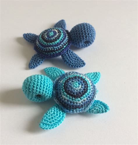 Tortue de Mer Miniature Amigurumi 5 cm Porte clés cadeau Etsy