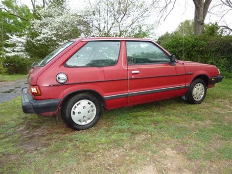 RED 1988 Subaru GL 2 Door Hatchback Classic Vintage Antique Rare ...