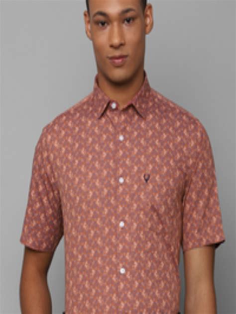 Buy Allen Solly Slim Fit Floral Printed Pure Cotton Formal Shirt