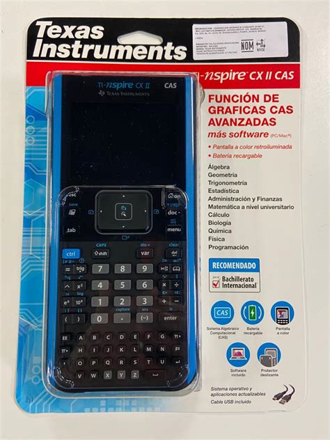 TI NSPIRE CX II CAS Calculadora Graficadora Marca TEXAS INSTRUMENTS