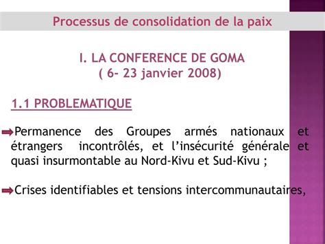 Ppt Enjeux Et Defis De La Consolidation De La Paix A Lest De La