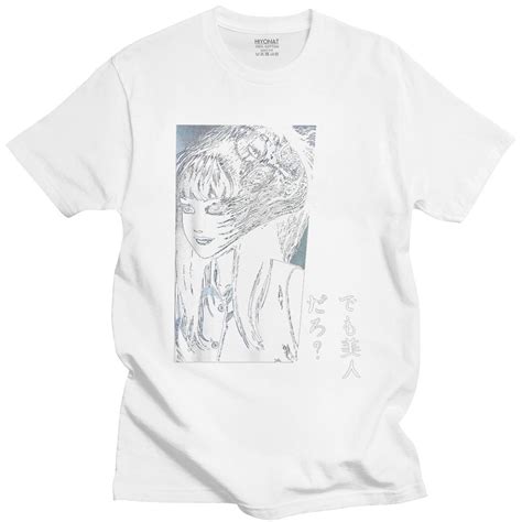 Camiseta Tomie Junji Ito Hombres Manga Corta Uzumaki Evangelion Akira