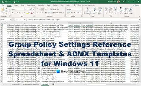 Windows 11 Admx Templates And Group Policy Settings Thewindowsclub