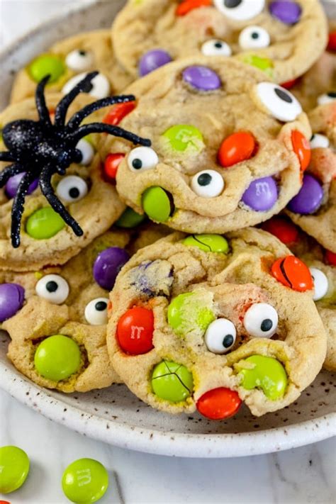 Halloween M&M Cookies - Best Cookie Recipes