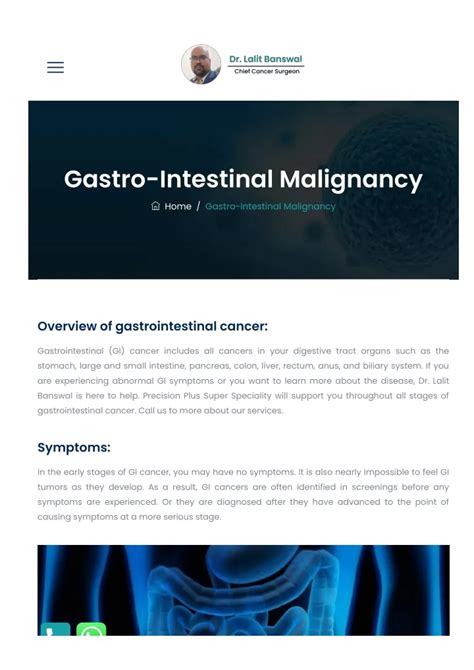 Ppt Gastro Intestinal Malignancy Dr Lalit Banswal Cancer Specialist In Undri Punesurgical