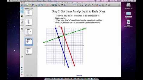 How To Find The Distance Between Parallel Lines Youtube