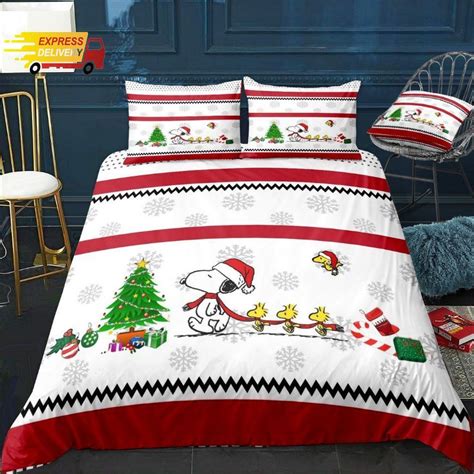 Snoopy Christmas Bedding Set Christmas Bedding Set Christmas Bedding