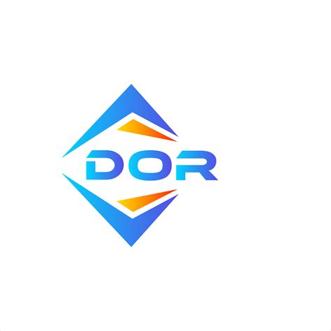 DOR abstract technology logo design on white background. DOR creative