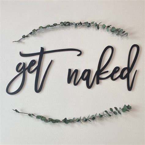 Get Naked Wood Sign Etsy