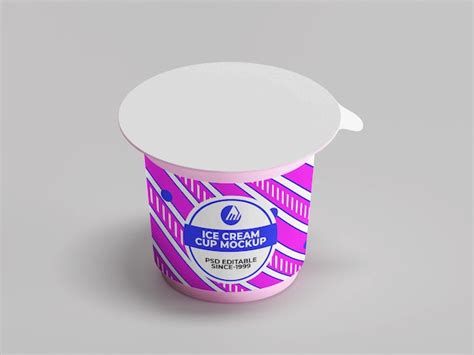 Coloque La Maqueta De Taza De Helado Archivo PSD Premium